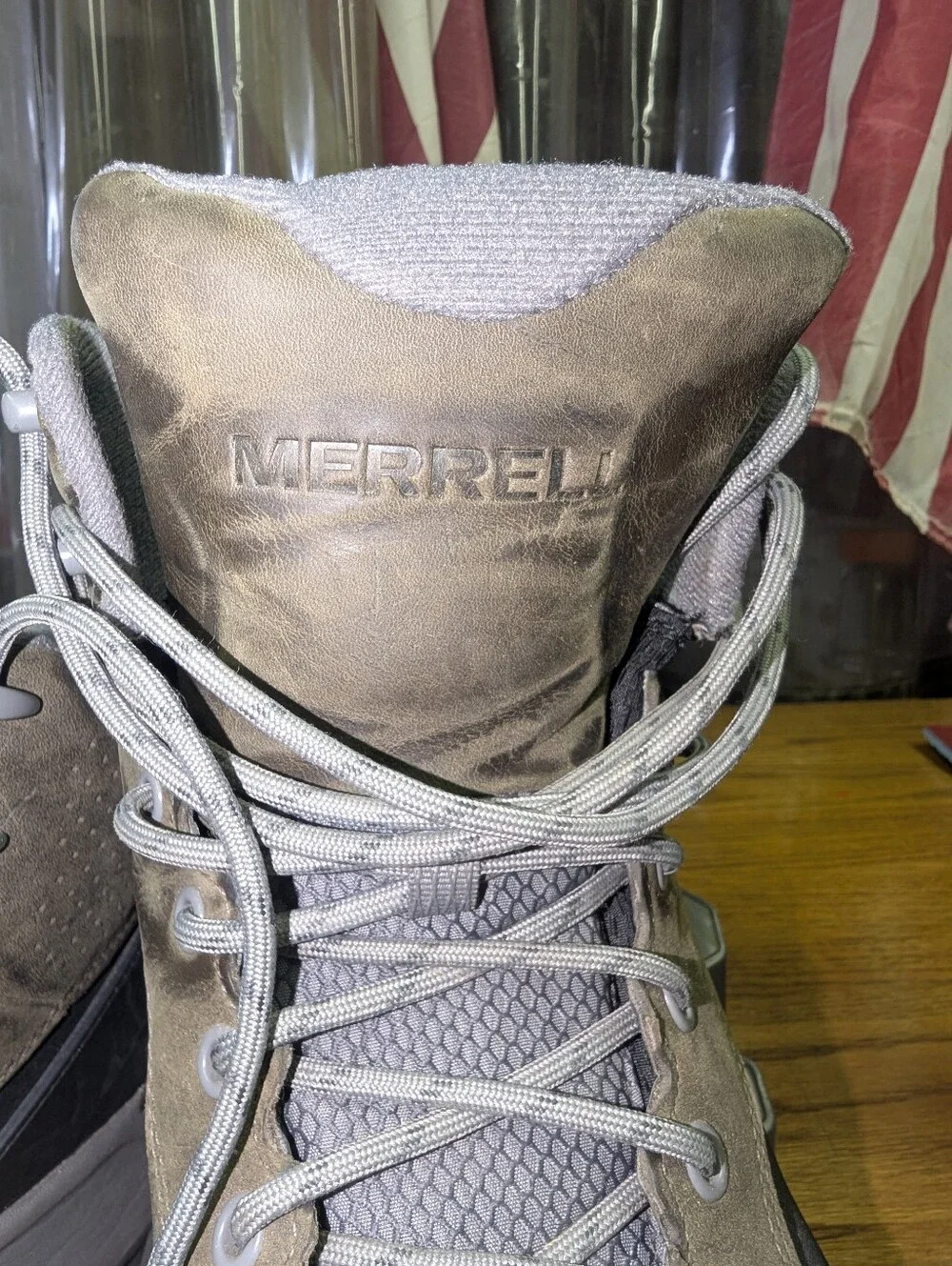 Merrell Men's Gray Waterproof Hiking Boots